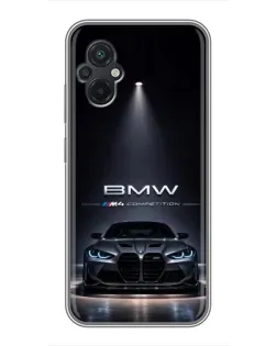Чохол для Xiaomi POCO M5 з картинкою «BMW крізь нічне місто»