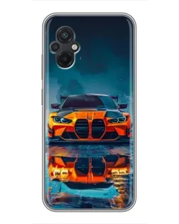 Чохол для Xiaomi POCO M5 з картинкою «BMW — золота емблема»