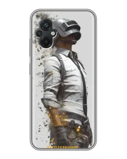Чехол для Xiaomi POCO M5 с картинкой «PUBG — боец в пыли»