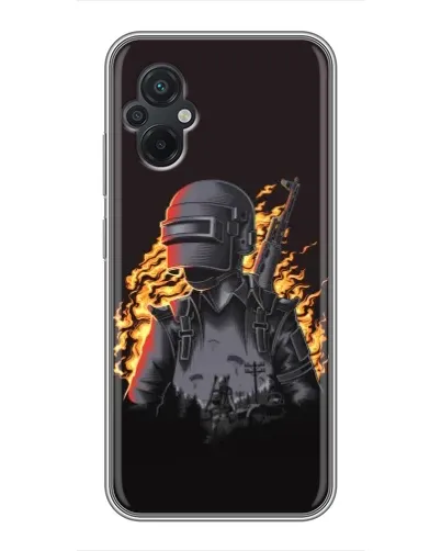 Чехол для Xiaomi POCO M5 с картинкой «PUBG — огненный силуэт» Чехол для Xiaomi POCO M5 с картинкой «PUBG — огненный силуэт»