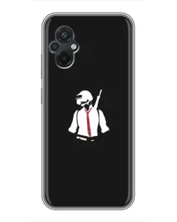 Чехол для Xiaomi POCO M5 с картинкой «PUBG — силуэт воина»