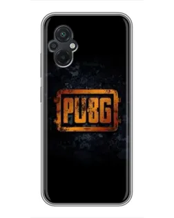 Чехол для Xiaomi POCO M5 с картинкой «PUBG — золотой логотип»