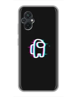 Чехол для Xiaomi POCO M5 с картинкой «Among Us неон»