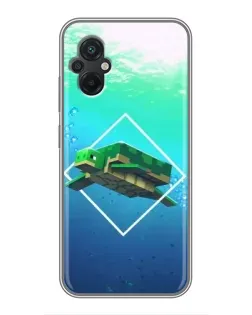 Чохол для Xiaomi POCO M5 з картинкою «Черепаха Minecraft»