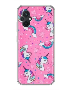 Чехол для Xiaomi POCO M5 с картинкой «Unicorn паттерн розовый» Чехол для Xiaomi POCO M5 с картинкой «Unicorn паттерн розовый»
