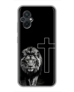 Чехол для Xiaomi POCO M5 с картинкой «Лев и Крест»