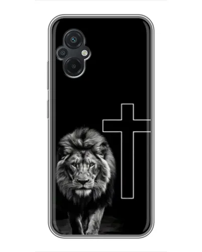 Чехол для Xiaomi POCO M5 с картинкой «Лев и Крест»