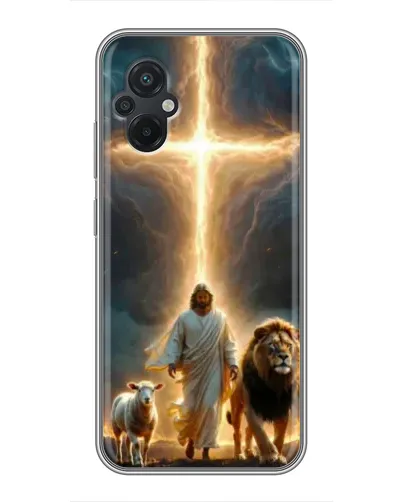 Чехол для Xiaomi POCO M5 с картинкой «Лев Иуды и Свет»