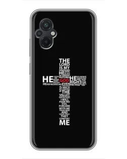 Чехол для Xiaomi POCO M5 с картинкой «Текстовый крест»
