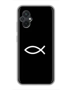 Чехол для Xiaomi POCO M5 с картинкой «Символ рыбы Jesus»