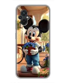 Чехол для Xiaomi POCO M5 с картинкой «Микки садовод»