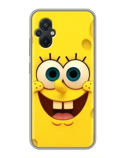 Чехол для Xiaomi POCO M5 с картинкой «Губка Боб улыбка»
