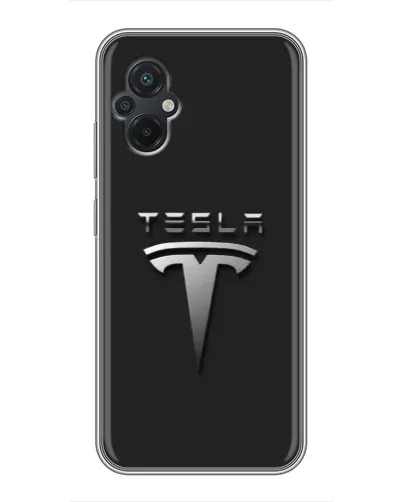 Чехол для Xiaomi POCO M5 с картинкой «Стальной логотип Tesla» Чехол для Xiaomi POCO M5 с картинкой «Стальной логотип Tesla»