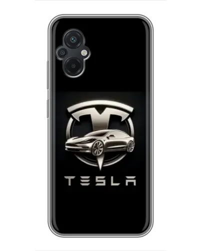 Чехол для Xiaomi POCO M5 с картинкой «Tesla — серебристое авто» Чехол для Xiaomi POCO M5 с картинкой «Tesla — серебристое авто»