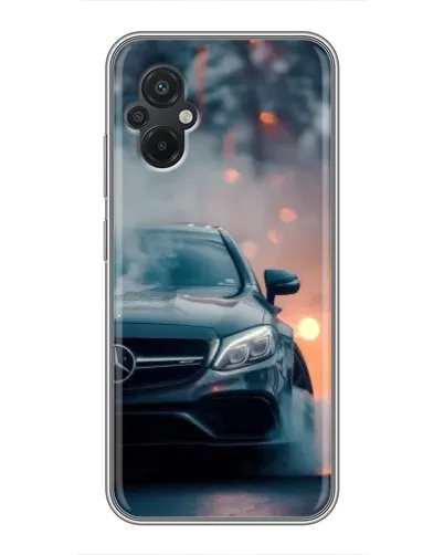 Чехол для Xiaomi POCO M5 с картинкой «Mercedes — ночной город»