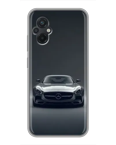 Чехол для Xiaomi POCO M5 с картинкой «Mercedes на черном»
