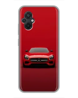 Чехол для Xiaomi POCO M5 с картинкой «Красный Mercedes AMG»