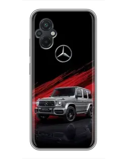 Чехол для Xiaomi POCO M5 с картинкой «Mercedes G-Class красный»