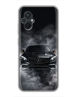 Чехол для Xiaomi POCO M5 с картинкой «Mercedes в дыму»