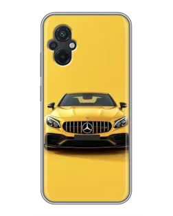 Чехол для Xiaomi POCO M5 с картинкой «Желтый Mercedes GT»