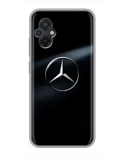 Чехол для Xiaomi POCO M5 с картинкой «Mercedes на металле»