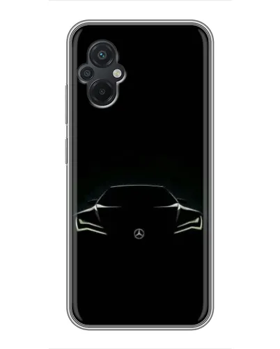 Чехол для Xiaomi POCO M5 с картинкой «Mercedes — силуэт авто» Чехол для Xiaomi POCO M5 с картинкой «Mercedes — силуэт авто»
