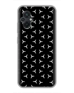 Чехол для Xiaomi POCO M5 с картинкой «Mercedes паттерн звезд»