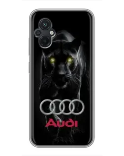 Чехол для Xiaomi POCO M5 с картинкой «Пантера и Audi»