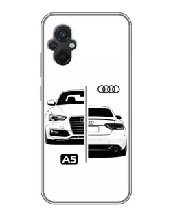 Чехол для Xiaomi POCO M5 с картинкой «Audi — контрастный дизайн»