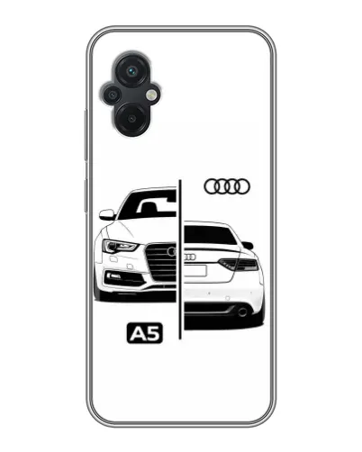 Чехол для Xiaomi POCO M5 с картинкой «Audi — контрастный дизайн» Чехол для Xiaomi POCO M5 с картинкой «Audi — контрастный дизайн»