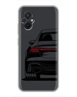 Чехол для Xiaomi POCO M5 с картинкой «Задняя часть Audi — арт»