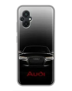 Чехол для Xiaomi POCO M5 с картинкой «Audi — градиентный контур»