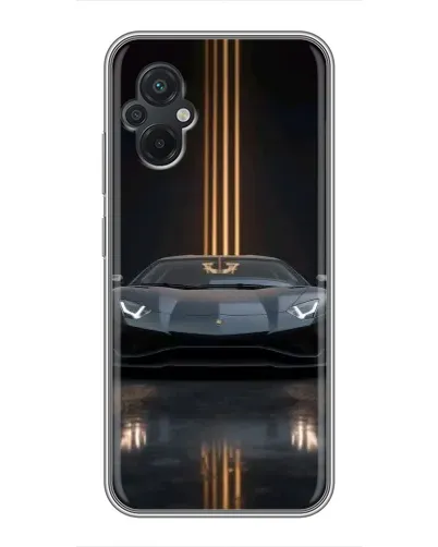 Чехол для Xiaomi POCO M5 с картинкой «Lamborghini золотые линии»