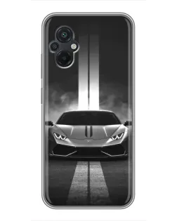 Чехол для Xiaomi POCO M5 с картинкой «Lamborghini симметрия дорог»