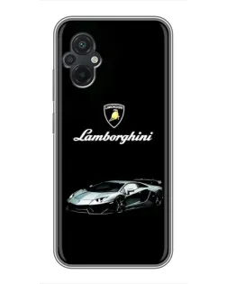 Чехол для Xiaomi POCO M5 с картинкой «Логотип Lamborghini классика»