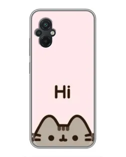 Чехол для Xiaomi POCO M5 с картинкой «Пушин говорит Hi» Чехол для Xiaomi POCO M5 с картинкой «Пушин говорит Hi»