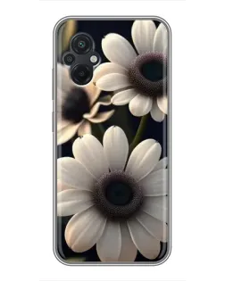 Чехол для Xiaomi POCO M5 с картинкой «Белые маргаритки макро»
