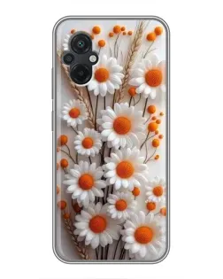 Чехол для Xiaomi POCO M5 с картинкой «Белые сухоцветы»