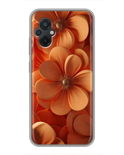 Чехол для Xiaomi POCO M5 с картинкой «Оранжевый макро цветок»