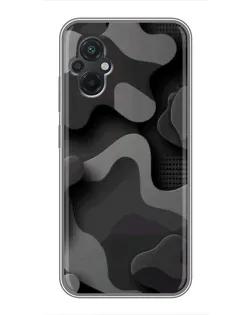 Чехол для Xiaomi POCO M5 с картинкой «Темный абстрактный камуфляж»