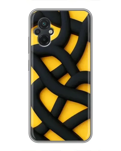 Чехол для Xiaomi POCO M5 с картинкой «Черное желтое переплетение» Чехол для Xiaomi POCO M5 с картинкой «Черное желтое переплетение»