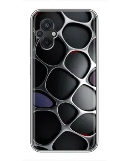 Чехол для Xiaomi POCO M5 с картинкой «Объемная темная решетка»