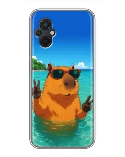 Чохол для Xiaomi POCO M5 з картинкою «Морська капібара» Чохол для Xiaomi POCO M5 з картинкою «Морська капібара»