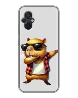 Чохол для Xiaomi POCO M5 з картинкою «Капібара репер даб» Чохол для Xiaomi POCO M5 з картинкою «Капібара репер даб»
