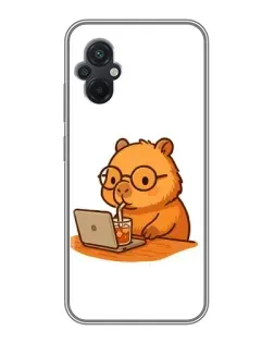 Чохол для Xiaomi POCO M5 з картинкою «Капібара з ноутбуком» Чохол для Xiaomi POCO M5 з картинкою «Капібара з ноутбуком»