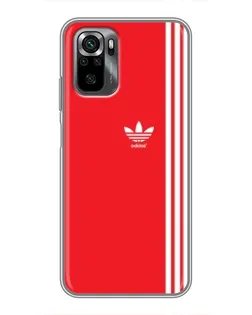 Чехол для Xiaomi POCO M5s с картинкой «Красный минимализм Adidas»