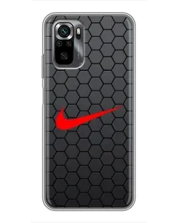 Чехол для Xiaomi POCO M5s с картинкой «Nike — карбоновая сетка»