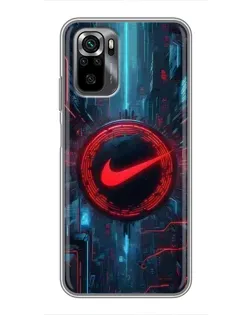 Чехол для Xiaomi POCO M5s с картинкой «Техногенный стиль Nike»