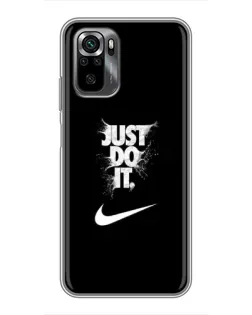 Чехол для Xiaomi POCO M5s с картинкой «Текстовый принт Nike»