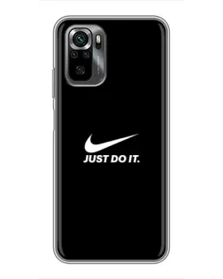 Чехол для Xiaomi POCO M5s с картинкой «Минимализм от Nike»